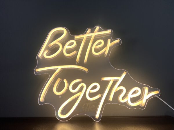 Schild Better Together - Atelier Feingefühl - Hochzeitsdekoration und Eventstyling - Dekoverleih