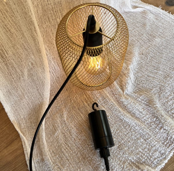 Lampe Gitter gold - Atelier Feingefühl - Hochzeitsdekoration und Eventstyling - Dekoverleih